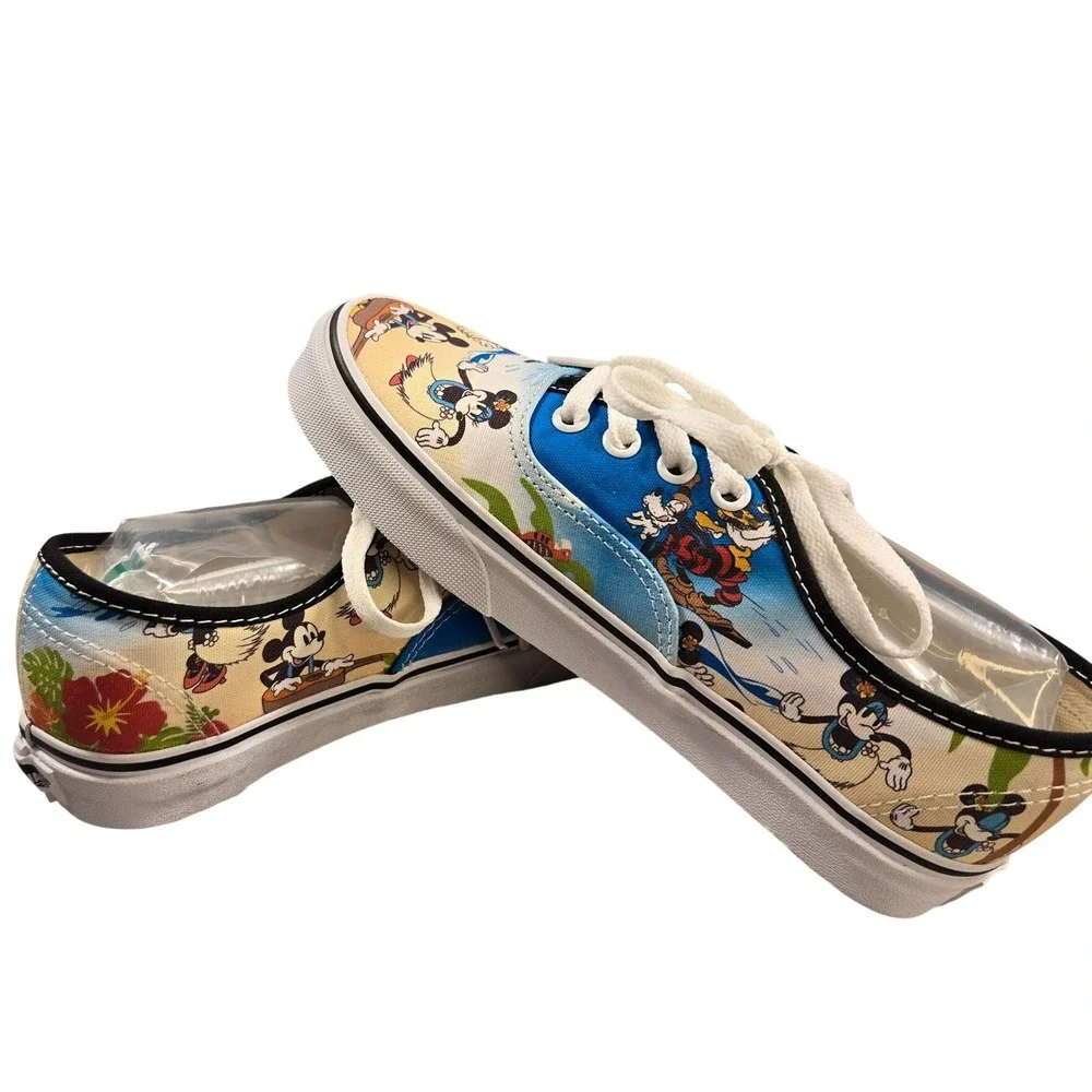 Disney Vans‎ Authentic Mickey and Friends Hawaiian Sneakers Mens 4.5 Womens 6.0